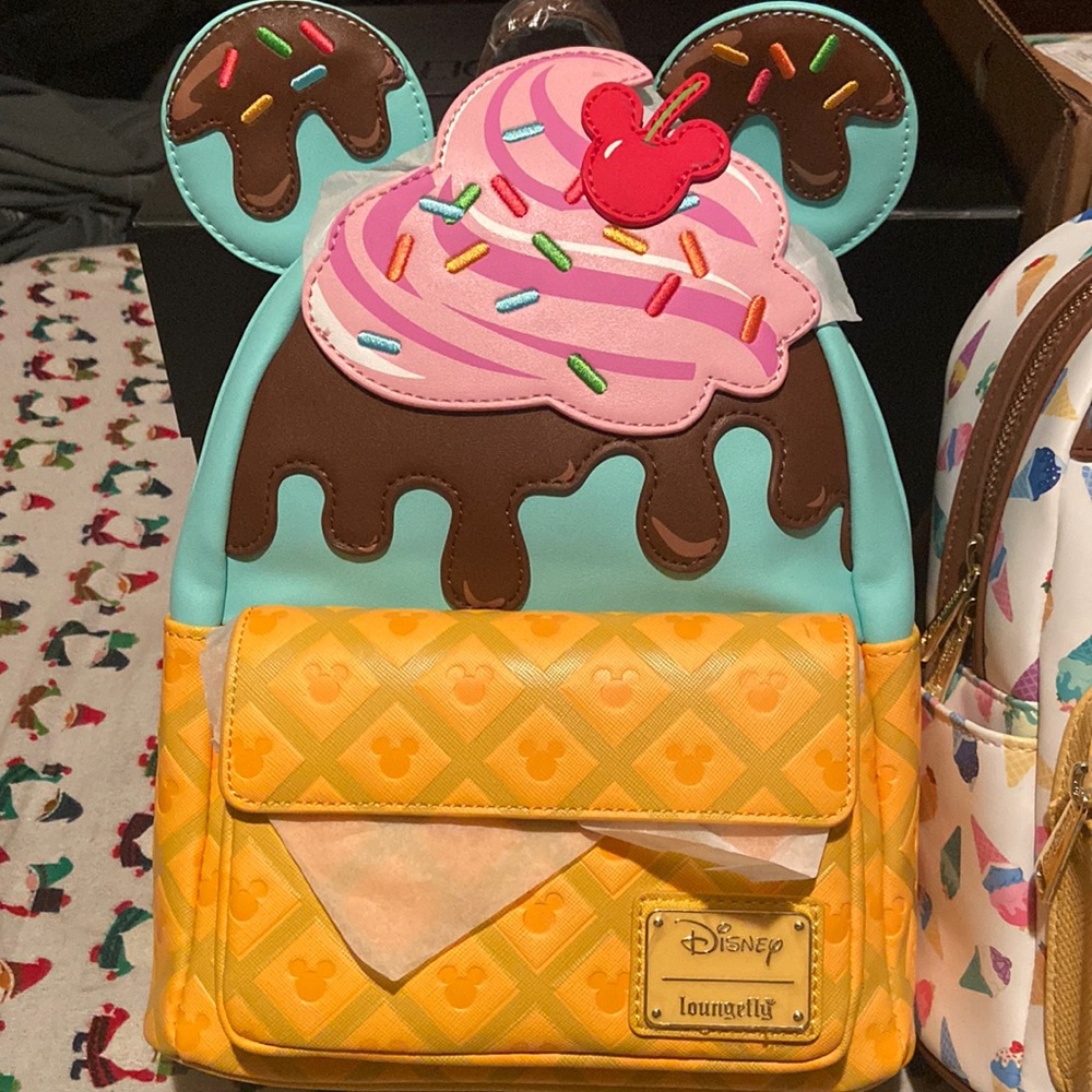 Loungefly set of 3 Mickey and Minnie Sweet Treats